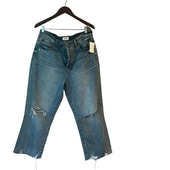 pistola Denim - New Pistola Surf Distressed Jeans Button Fly Frayed Hem 32 NWT